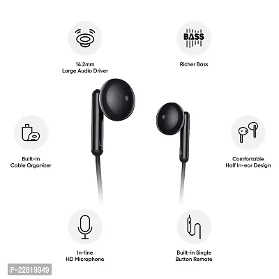 realme Buds Classic Wired in Ear Earphones with Mic (Black)-thumb3