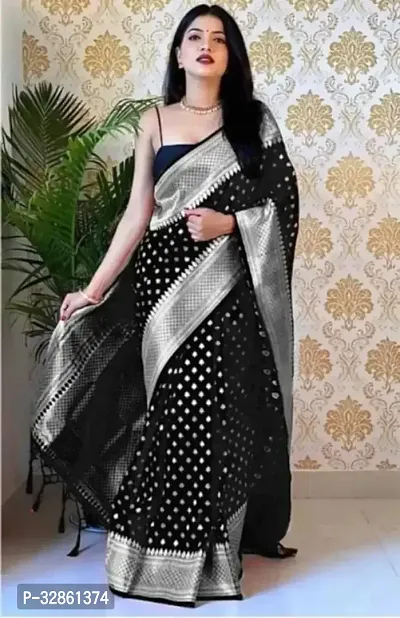 Beautiful Banarasi Silk Zari Woven Women Saree with Blouse Piece