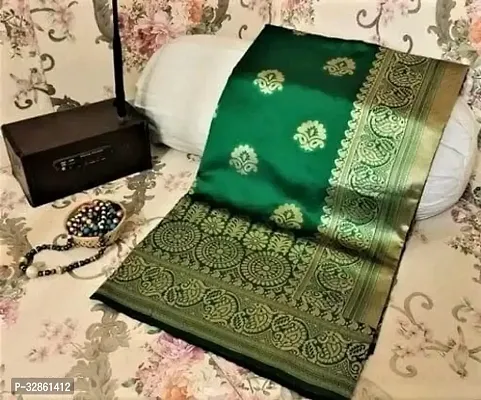 Beautiful Banarasi Silk Jacquard Women Saree with Running Blouse-thumb0