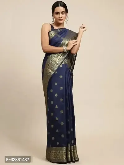 Beautiful Kanjeevaram Silk Jacquard Women Saree with Blouse Piece