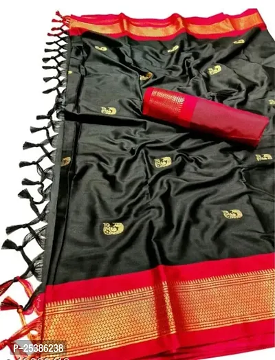 Classic Cotton Silk Saree with Blouse piece-thumb0