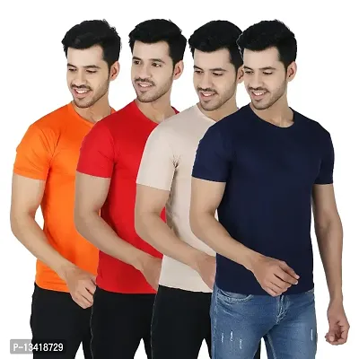 trending solid tshirts pack of 4 pcs