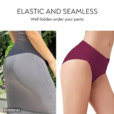  FallSweet No Show High Waist Briefs Underwear For Women  Seamless Panties,Pack Of 5