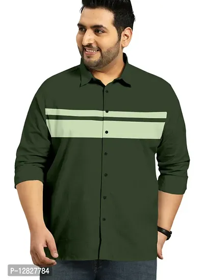 Alluring Green Cotton Solid Long Sleeves Casual Shirts For Men
