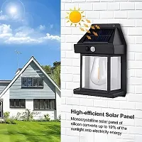 Jeko Solar Wall Bulb Lights- Outdoor Lights 3 Modes  Motion Sensor -Waterproof Lights Clear Panel Solar Light Set  (Wall Mounted Pack of 1)-thumb2