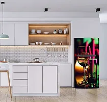 Psychedelic Collection Wine in Glass Abstract Decorative Fridge Stickers (Multicolor PVC Vinyl 120x60)-thumb4