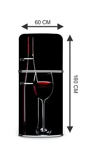 Psychedelic Collection red Wine Glass Black Background Fridge Sticker FD288-thumb4