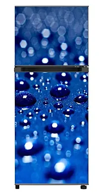 Trendy Vinly 3D Water Drops With Drak Blue Backgrounddecorative Extra Large Pvc Vinyl Fridge Sticker (Multicolor, 60 Cm X 160 Cm)Pcfs54Wp-thumb2