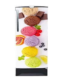 Trendy Chocolate Ice Cream Colorful Decorative Fridge Sticker(Multicolor Vinyl 120X60)-thumb1