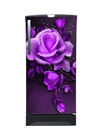 Psychedelic Collection Beautifull Coloufull Flower Decorative Fridge Sticker(Multicolor Vinyl 120X60)-thumb1