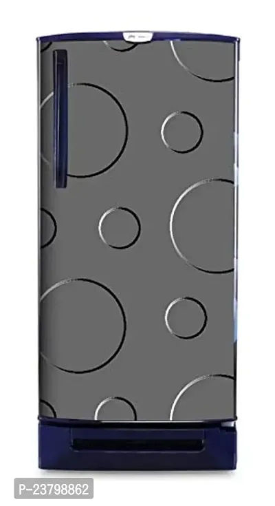 Advait Designs 3D circuler Design with Dark Silver Background Wallpaper Poster Adhesive Extra Large Decorative Fridge Sticker (PVC Vinyl Covering Area 61cm X 160cm )-MFN-thumb2