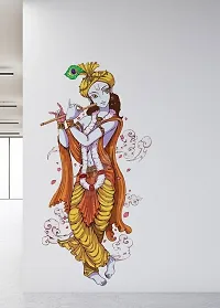 Paper Plane Design 'Lord Krishna with Flute' Wall Sticker - (PVC Vinyl, 90 cm x 60 cm, Multicolour) by Paper Plane Design (PPD) (swall_Decal_Krishna_005_New35)-thumb3