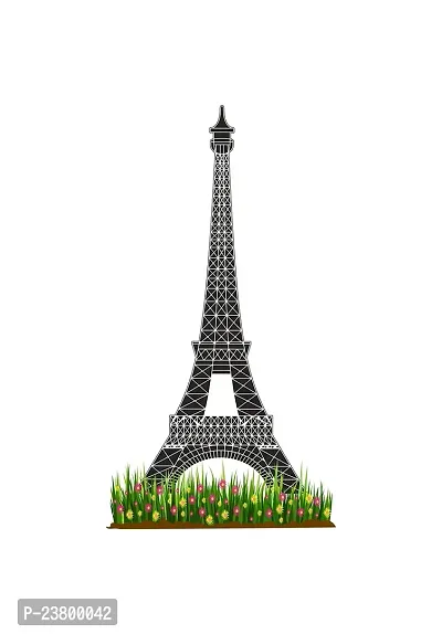 Psychedelic Collection Eiffel Tower Multicolor Self Adhesive Wall Sticker TC66-thumb0