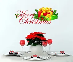 Trendy Merry Christmas Gifts Pvc Vinyl Self Adhesive Wall Sticker (Ideal Size On Wall- 36 Cm X 90 Cm, Multicolour)-thumb2