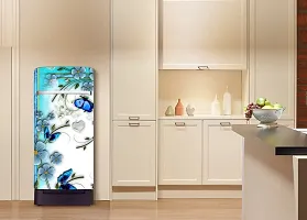 Trendy Abstract Flower And Butterflies Design Fridge Wrap Decorative Sticker (120 Cmx60Cm)-thumb2