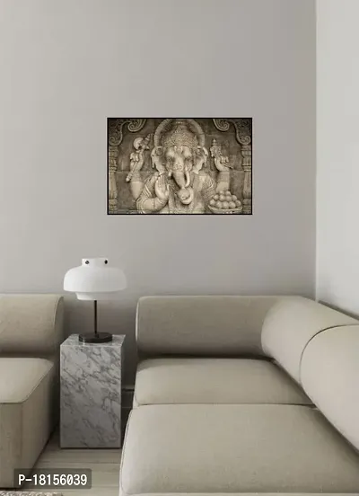 Trendy Lord Ganesha Decorative Multicolor Wall Poster (Pvc Vinyl 18X12)-Psyposter96-thumb4