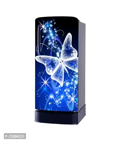 Psychedelic Collection Abstract Design Butterfly Coloufull Decorative Fridge Sticker (Multicolor Vinyl 120X60)