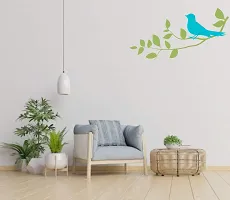 Psychedelic Collection - Multicolor Birds On Branch Wall Sticker for Room, Office, Cafe-thumb2