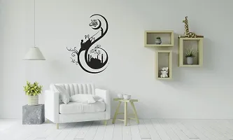 Psychedelic Collection Decorative Black Decal Islamic Tomb Wall Sticker  Decal Colour Black Matte Finish PVC Vinyl 60X90-thumb1