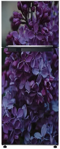 Psychedelic Collection Purple flowersDecorative Extra Large PVC Vinyl Fridge Sticker (Multicolor, 60 cm X 160 cm)_FD389_WP-thumb2