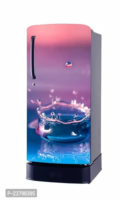 Psychedelic Collection - Vinly Water Drop in A Pond Self Adhesive Vinyl Sticker Fridge wrap Decorative Sticker (PVC Vinyl Covering Area 60 cm X 160 cm )HK