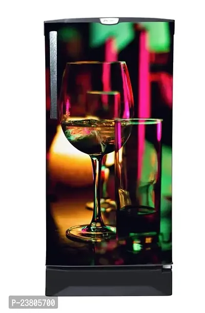 Psychedelic Collection Wine in Glass Abstract Decorative Fridge Stickers (Multicolor PVC Vinyl 120x60)-thumb2