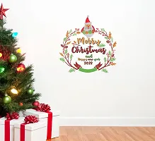 Trendy Merry Christmas And Happy New Year Decorative Pvc Vinyl Wall Sticker (Multicolor, 46 Cm X 45 Cm)Wd376Hk-thumb2