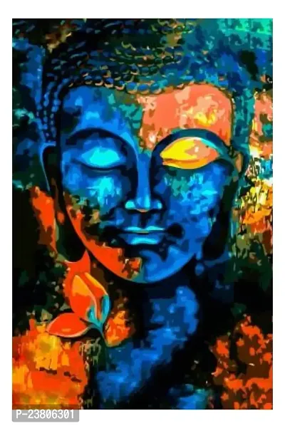 Psychedelic Collection Decorative Buddha oil painting Multicolor Wall Posters 18x12