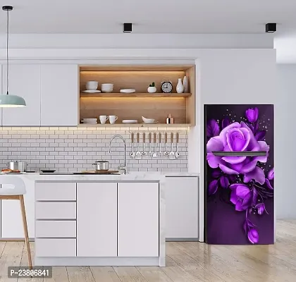 Psychedelic Collection Beautifull Coloufull Flower Decorative Fridge Sticker(Multicolor Vinyl 120X60)-thumb5