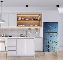 Psychedelic Collection Vinly 3D Water Drops with Blue Background Adhesive Vinyl Sticker Fridge wrap Decorative Sticker (Multicolor PVC Vinyl 120x60)-PCFS52_S-thumb3