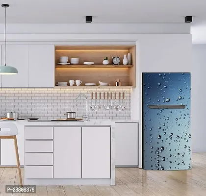 Psychedelic Collection Vinly 3D Water Drops with Blue Background Adhesive Vinyl Sticker Fridge wrap Decorative Sticker (Multicolor PVC Vinyl 120x60)-PCFS52_S-thumb4