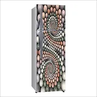 Psychedelic Collection Stone Balls Colorful designDecorative Extra Large PVC Vinyl Fridge Sticker (Multicolor, 60 cm X 160 cm)_FD654_WP-thumb1