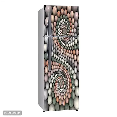 Psychedelic Collection Stone Balls Colorful designDecorative Extra Large PVC Vinyl Fridge Sticker (Multicolor, 60 cm X 160 cm)_FD654_WP-thumb2