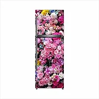 Psychedelic Collection Colorful Roses and beautyfull Pink roseDecorative Extra Large PVC Vinyl Fridge Sticker (Multicolor, 60 cm X 160 cm)-thumb2