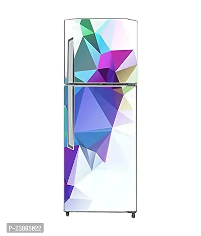 Psychedelic Collection HD Multicolor Diamond Cut Look Decorative Extra Large PVC Vinyl Fridge Sticker (Multicolor, 60 cm X 160 cm)_PCFS153_WP-thumb3