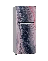 Psychedelic Collection 3D dots Bubble Paint Wallpaper Poster Adhesive Vinyl Sticker Fridge wrap Decorative Sticker Double Single Door Decorative Fridge Sticker (PVC Vinyl, Multicolor, 60 cm X 160 cm)-thumb1