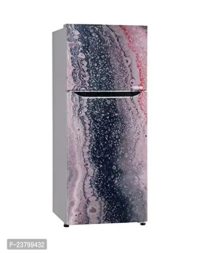 Psychedelic Collection 3D dots Bubble Paint Wallpaper Poster Adhesive Vinyl Sticker Fridge wrap Decorative Sticker Double Single Door Decorative Fridge Sticker (PVC Vinyl, Multicolor, 60 cm X 160 cm)-thumb2