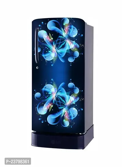 Psychedelic Collection Abstract Colourful Design Fridge Wrap Vinyl Decorative Sticker (120 X 60Cm)-thumb0