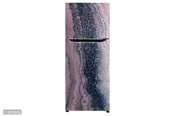 Psychedelic Collection 3D dots Bubble Paint Wallpaper Poster Adhesive Vinyl Sticker Fridge wrap Decorative Sticker Double Single Door Decorative Fridge Sticker (PVC Vinyl, Multicolor, 60 cm X 160 cm)-thumb0