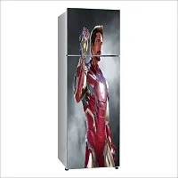 Psychedelic Collection Decorative Iron Man abstarct Wallpaper Fridge Double Single Door Decorative Sticker (PVC Vinyl, Multicolor, 60 cm X 160 cm) FD830_New-thumb1