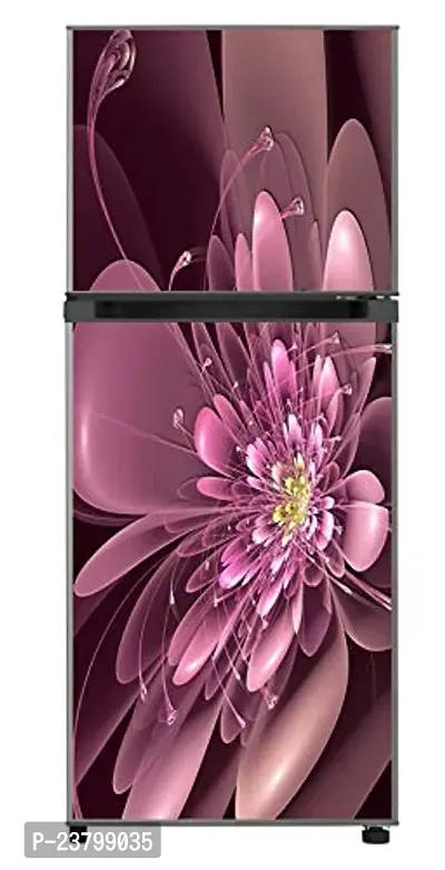 Advait Designs Purpel Flower Decorative Fridge Sticker Adhesive (PVC Vinyl Covering Area 60cm X 160cm)-thumb3