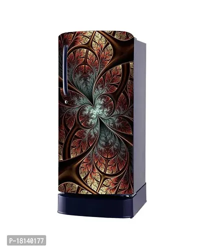 Trendy Abstract Design Decorative Coloufull Fridge Sticker(Multicolor Vinyl 120X60)-Sdpcfs375