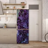 Psychedelic Collection Purple flowersDecorative Extra Large PVC Vinyl Fridge Sticker (Multicolor, 60 cm X 160 cm)_FD389_WP-thumb3