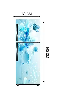 Psychedelic Collection Beatiful Flower with Butterfly Decorative Extra Large PVC Vinyl Fridge Sticker (Multicolor, 60 cm X 160 cm)_PCFS296_WP-thumb3