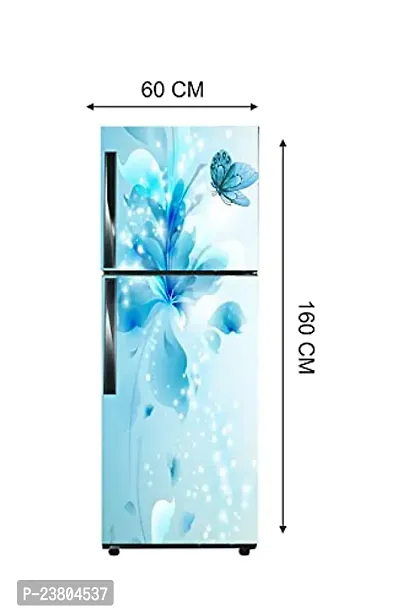 Psychedelic Collection Beatiful Flower with Butterfly Decorative Extra Large PVC Vinyl Fridge Sticker (Multicolor, 60 cm X 160 cm)_PCFS296_WP-thumb4