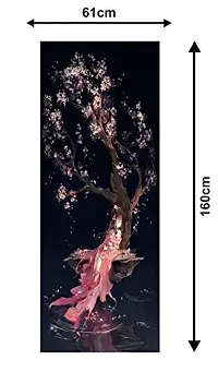 Trendy Abstract Decorative Under The Tree Princes 3D Wallpaper Poster Extra Large Fridge Sticker Double Single Door Decorative Fridge Sticker (Pvc Vinyl, Multicolor, 60 Cm X 160 Cm)-thumb2