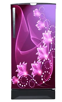 Trendy Abstract Design Coloufull Decorative Fridge Sticker (Multicolor Vinyl 120X60)-thumb1