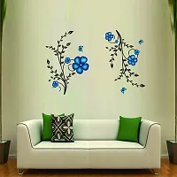 Psychedelic Collection Decorative Tree Branch Blue Flower PVC Vinyl Multicolor Decorative Wall Sticker for Wall Decoration Size : 67 cm X 120 cm-thumb2