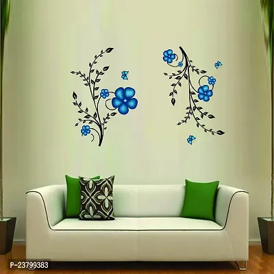 Psychedelic Collection Decorative Tree Branch Blue Flower PVC Vinyl Multicolor Decorative Wall Sticker for Wall Decoration Size : 67 cm X 120 cm-thumb3