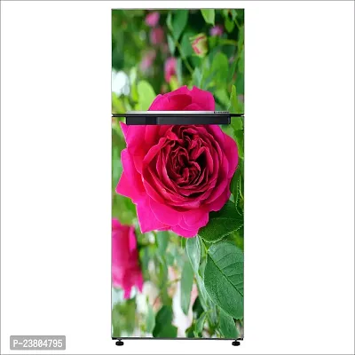 Psychedelic Collection Potted Red Rose with Green leavesDecorative Extra Large PVC Vinyl Fridge Sticker (Multicolor, 60 cm X 160 cm)_FD609_WP-thumb3